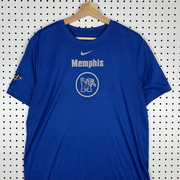 Nike 1 Cent Memphis Tigers Medium T Shirt Blue Team Issued Penny Hardaway READ - Picture 2 of 7